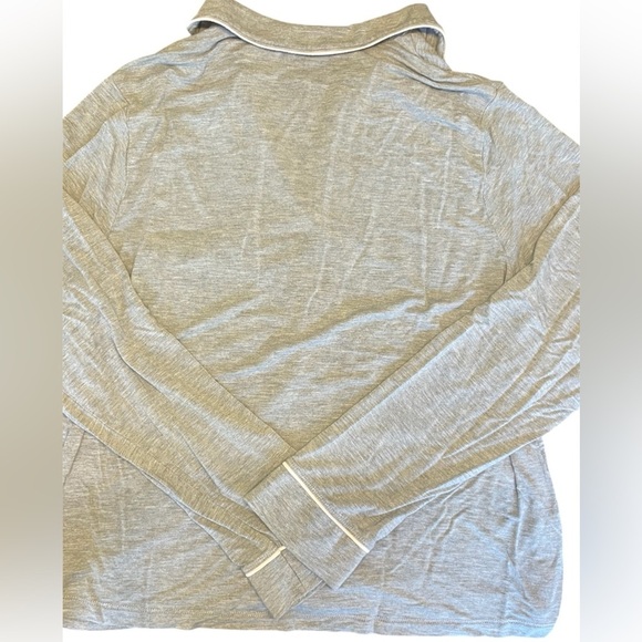 Cupcakes and Cashmere Sleep Shirt Women's Medium Gray Button Up Long Sleeve - Picture 4 of 6